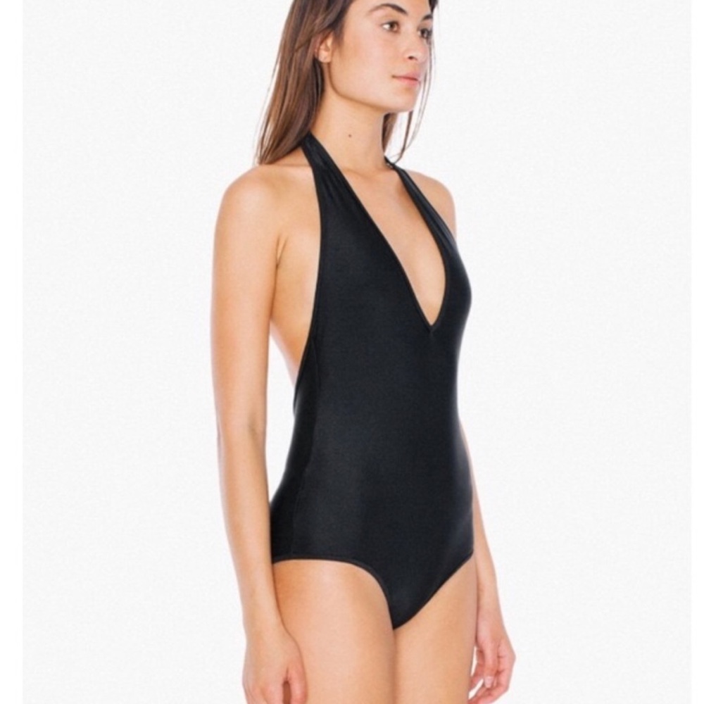 AA Black one piece halter swimsuit XS